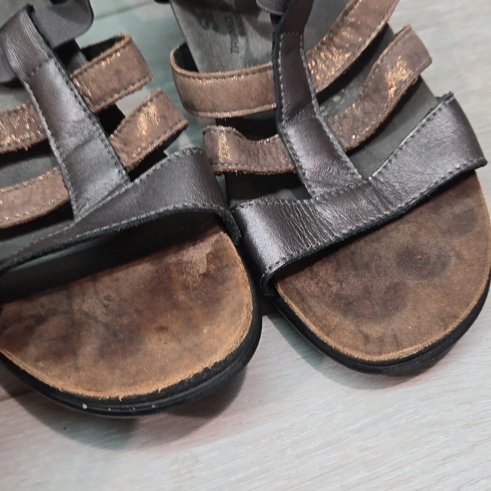 SAS Women Comfort Tripad Strappy Leather Heels Sandals shoes sz 8.5M
